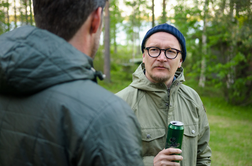 Tommi Korpela ja Janne Reinikainen jutustelemassa